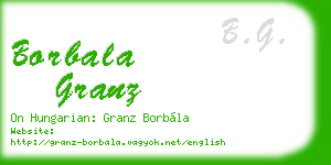 borbala granz business card